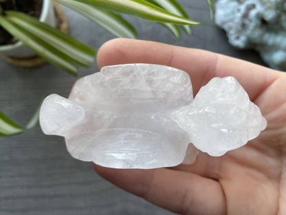 Quartz Dragon (B) Crystal Carving, top