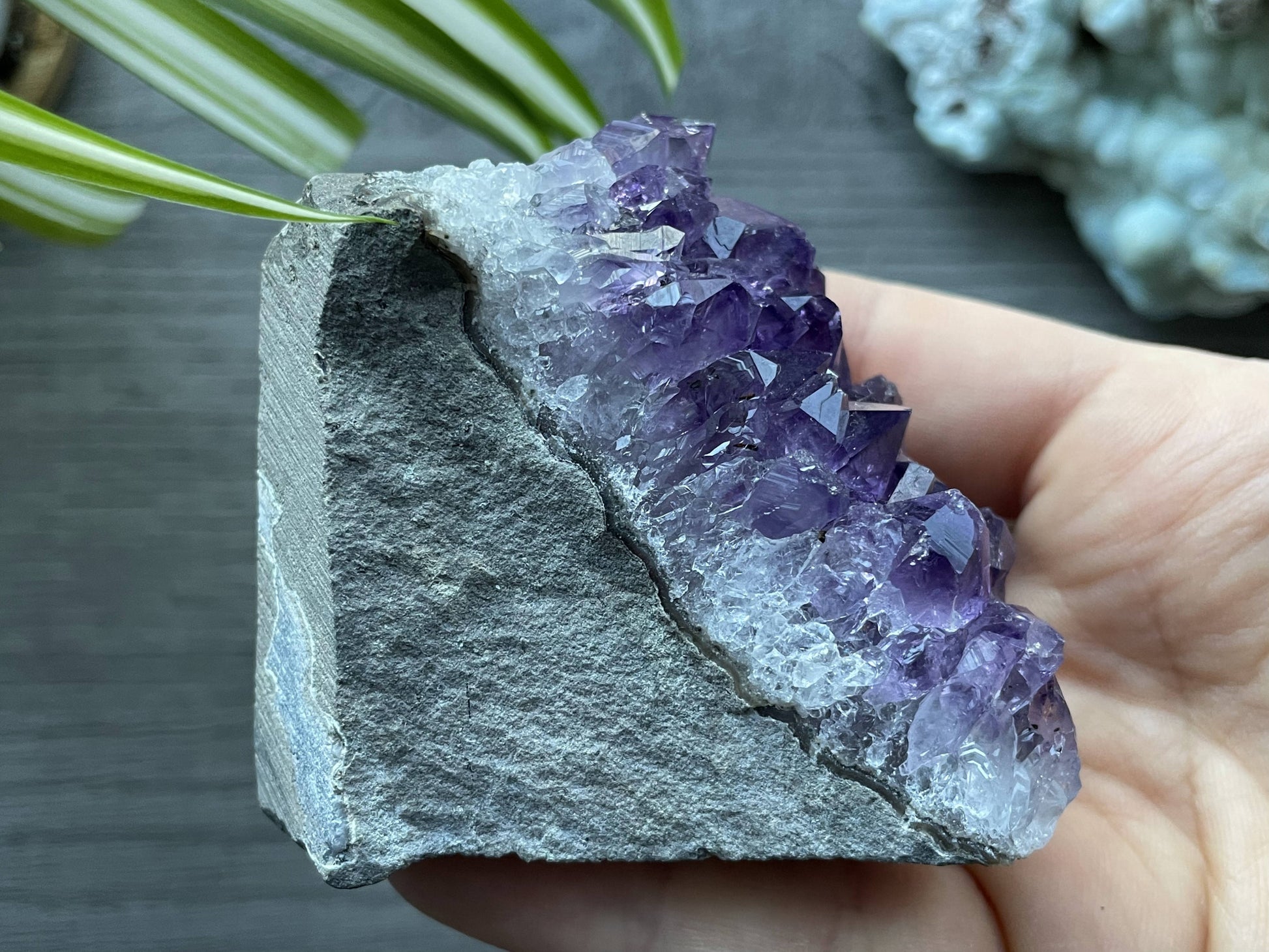Uruguayan Amethyst Crystal Mini Cut Base - C side 2