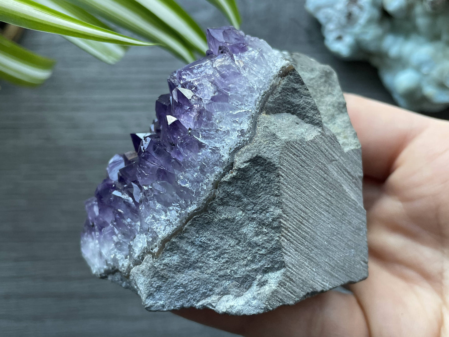 Uruguayan Amethyst Crystal Mini Cut Base - C side