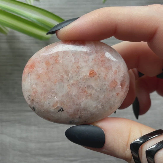 Sunstone Palm Stone - The Wandering Fox Emporium, Your Crystal Store video