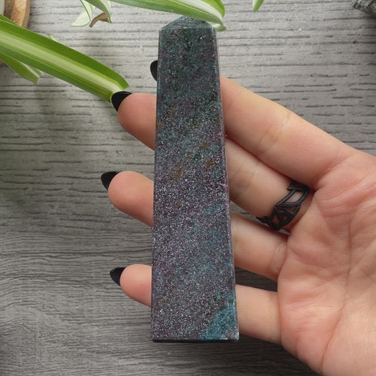 Ruby in Kyanite Crystal Obelisk (B) video