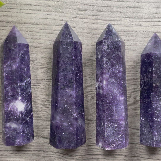 High-Quality Lepidolite Point video
