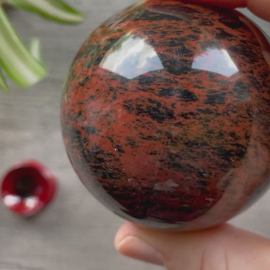 Mahogany Obsidian Sphere - 57mm (A) - The Wandering Fox Emporium, Your Crystal Store video