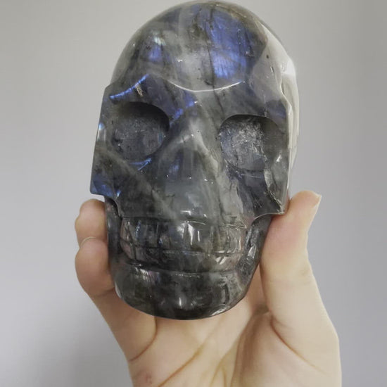 Labradorite Crystal Skull 1.2kg - The Wandering Fox Emporium, Your Metaphysical Store video