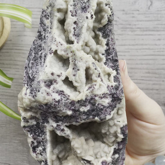 Druzy Purple Fluorite & Sphalerite Crystal Tower video