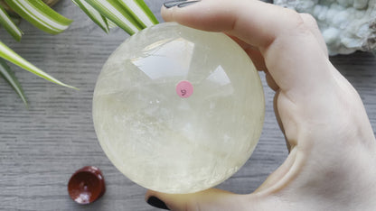 Honey Calcite Sphere - 79mm (G) - The Wandering Fox Emporium, Your Crystal Store video