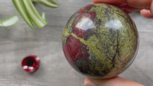 Dragon Bloodstone Sphere - 58mm (A) - The Wandering Fox Emporium, Your Crystal Store video